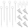 UFURMATE Kit per appendere quadri, 6 ganci per binario e 6 catene, ganci in metallo, sistema per appendere immagini da parete, mostre (argento, 1 m)