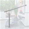 Fiqops Handlauf in acciaio inox, ringhiera per esterni, angolo regolabile, ringhiera per ingresso 120 cm, corrimano per scale interni ed esterni, ringhiera in acciaio inox per esterni, corrimano a