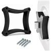 KIRTENOX Distanziale VESA 75 x 75 mm, adattatore distanziale per supporto monitor, estensione 30 mm per braccio monitor e montaggio a parete, fissaggio fori VESA bloccati su monitor curvi, include viti lunghe