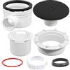 SPARES2GO Sifone doccia per foro di scarico piatto doccia da 90 mm, base a cupola da 1,5 (nero)