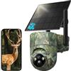 SEHMUA Fototrappola 4G Con SIM, Telecamera Esterno con Paneello Solare 2K