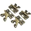 inferramenta Set Cerniere LF CP77 per Mobili Antichi | Stile Classico e Arte Povera | Per Ante a Battuta in Legno | 40x37mm | Ideali per Soggiorno e Camera da Letto (4 Pz.)