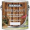 teknica Vernice per legno Impregnante non filmogeno per porte finestre fai da te Impregnante legno professionale a solvente resistente Multicolori Nuovo (NOCE CHIARO 750 ML)