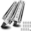 VADANIA Guide per Cassetti per Carichi Pesanti con Blocco 800 mm, Portata 131 kg, Terza Guida Rimovibile, Estrazione Totale, Montaggio Laterale #XD76, con Set di Viti, 1 Paio