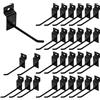 Yauhar 30 ganci neri da 10 cm da appendere alla parete, ganci in metallo per pannelli forati pesanti, per negozi, negozi, griglia, garage