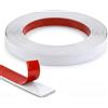 Rusoz Modanatura autoadesiva bianca opaca, 2 cm x 5 m, listello decorativo per porte, finestre, specchi, pareti, soffitti, pavimenti, piastrelle, plastica impermeabile