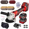 TEENO Smerigliatrice Angolare Senza Fili 21V 1000W Brushless丨9100 RPM | 2 Batterie 40Ah + Dischi (125mm)丨Per Taglio Metallo Legno Rockwool丨Officina Fai Da Te