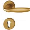 Hoppe Industries Maniglia Guarnitura con rosetta e bocchetta HOPPE in alluminio per porte interne (Foro cilindro Yale bocc tonda, F4 alluminio aspetto bronzo)