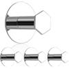 SAYAYO Ganci Adesivi Ganci Portasciugamani in Acciaio Inox Gancio Accappatoio Bagno Cromo Lucido, Gancio Appendiabiti Autoadesivo Appendi Strofinacci Cucina, Senza Foratura, 4 Pezzi