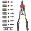 HARDWARE WORLD (17) 440 mm, Rivettatrice Noce di rivetto cieco utensile a perno cieco professionale a mano per inserti filettati, utensili per chiodatura sistema di montaggio M3, M4, M5, M6, M8, M10, M12, BT607-