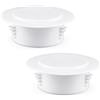 LZYDKH Tappo decorativo rotondo per foro da parete, 2 pezzi, 100 mm, tappi per fori per aria condizionata, tappo decorativo per protezione tubi, in plastica bianca, tappo terminale circolare