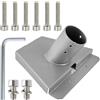 TXHKNX Staffa per Antenna Starlink Gen 3, Supporto Starlink V3 in Acciaio al Carbonio per Tubi 25-53mm, adattatore Regolazione 360°, Kit Completo per Installazione Facile su Tetto, Camper e Barca