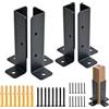 Vigtayue Supporti regolabili su base di ancoraggio, adatti per 1,5 x 1,5, 2 x 2, 2 x 4, 4 x 4, 4 x 4 montanti, per recinzioni in legno, pergolato