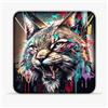 CHTXD LYNXPanorama - Tappetino per mouse portatile con base in gomma antiscivolo, bordi cuciti, per donne e ragazze, 25 x 25 cm