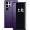 Croazhi Custodia per Samsung Galaxy S26 Ultra Coque, Clear View Flip Case a Patta 360 Full Body Pelle Protector Cover Antigraffio Folio Cover per Samsung Galaxy S26 Ultra 5G (Viola)