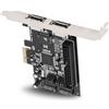 Goshyda Scheda di Controller Serial Ata PCI Express, 2 Porta PCIe a Serial Ata Esata IDE Controller Adattatore Controller, per 2000, 7, 8, Server 2003, Vista, per Linux per OS X per DOS