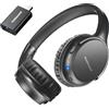 Holdsound Cuffie TV Wireless per Anziani, Cuffie per TV Senza Fili con Trasmettitore USB, Alto Volume, Plug And Play, Senza Latenza Audio, Riproduzione Audio di 40 Ore