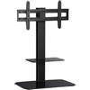 BLUNORD Supporto TV da Pavimento BM4508 per Schermi 43''-86'', Inclinabile +5°/-10°, Rotazione ±35°, Regolabile in Altezza, Vetro Temperato 10 mm, VESA 100x100-600x400, Portata 60 kg, Gestione Cavi