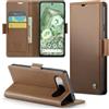 Rerzoiro Cover per Google Pixel 8A Custodia Portafoglio [Blocco RFID] Premium Pelle PU Wallet Case Flip Libro con Porta Carte Slot Supporto Flip Case per Google Pixel 8A, Marrone