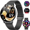 Jugeman Smartwatch Uomo, 1,43 HD Orologio Smartwatch Uomo con Chiamata Bluetooth,Militari Smart Watch Tracker 160+ Modalità Sportive