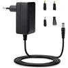 Aukru Adattatore di alimentazione CA Aukru 12V 2A 24W con 4 connettori per laptop, stampante, scanner, router, fax, TFT, schermo LCD, ecc.