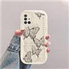 hdqICase Farfalla Custodia Onda Silicone Morbido Compatibile con Samsung Galaxy A51 4G Bianco Cover