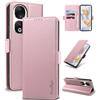 Yunubeyii Cover Libro per Honor 90 5G - [Blocco RFID] Luxury PU Leather Portafoglio Card Holder Magnetic Phone Custodia con Kickstand, Cover Protettiva Antiurto, Rosa
