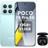 XIAOMI POCO F8 Pro-Smartphone da 12 + 512 GB,tripla fotocamera da 50 MP con OIS, schermo AMOLED da 6,59 120 Hz,Snapdragon 8 Elite,Hypercharge 100 W,blu,incluso cuffie smart incluse nero
