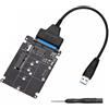 Whltzf Portatile MSATA Solid Disk To Adapter USB Converter Per Trasferimento Dati Veloce Compatto Convertitore Scheda MSATA