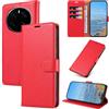 KKEIKO Cover per Honor Magic7 Pro 5G, Antiurto Custodia in PU Pelle con Blocco RFID, Magnetico Protettiva Cover per Honor Magic7 Pro 5G, Rosso