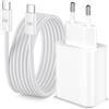 CHLANT Caricatore USB C Rapido per iPhone 17/17 Air/17 Pro Max/16E 16 15 Pro Max/16 15 Plus/iPad, Caricatore 20W Caricabatterie USB C Presa Usb C Spina Fast Charger Type C Alimentatore con Cavo Usb c 3 Metri