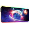 DORRISO RGB Tappetino per Mouse Gaming 12 Effetti Luce 900x400mm XXL Grande LED Mouse Pad Superficie Liscio Base Gomma Antiscivolo Tappetino per Computer PC e Laptop Tappetino per Mouse Pianeta C