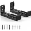 Putilsen Mount Staffa universale da parete per soundbar, supporto da parete per doppio altoparlante compatibile con TV, profondità regolabile da 3,5 a 6,1 pollici, supporta fino a 15 kg, kit di montaggio per