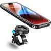 Cozycase Supporto Bici Moto Per iPhone 14 Plus Impermeabile - Metallo/Alluminio Porta Cellulare/Telefono/Navigatore Manubrio Mtb/Bicicletta Monopattino Elettrico Ebike Scooter Mountain Bike Waterproof