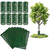 Flandria Protezione Tronco d'albero Set di 10 Piastre 20 x 33 cm, Manicotto modulabile in Polipropilene Verde, Anti-roditori, Tosaerba, decespugliatore, frutteto vivaio, aerato UV collegabile
