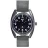 MWC W10 1970'S Pattern Automatico Acciaio Nero Tessuto Data Militare Orologio Uomo
