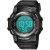 Timever Orologio Uomo,Orologio Digitale con Sveglia,Cronometro,Data,Luce,Orologio Sportivo con Cinturino in Silicone,Resistenza all'acqua Fino a 5 ATM