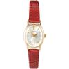 JSDDE Orologio al quarzo da donna sottile con quadrante piccolo in metallo ovale bianco semplice orologio vestito in cinturino in pelle strutturata regolabile per ragazza elegante orologio movimento