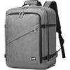 KONO Zaino da Viaggio 44x33x20cm Bagaglio a Mano per aereo Zaino Porta pc Borsa da Cabina Easyjet per Sotto il Sedile Zaini Travel Bag, Grigio