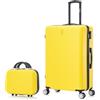 CELIMS - Valigia Grande 23 kg Rigida Leggera | Valigia da Stiva 75cm Donna | Lucchetto Integrato | ABS | Trolley Grande 75cm con 4 Ruote | Giallo