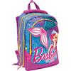 Giochi Preziosi - Zaino Estensibile Barbie, con pop-up coda sirena, 3 Scomparti con cerniera, Schienale e Spallacci Imbottiti, adatto alla scuola primaria, 31 l x43 h x17,5 p cm, capacità 23,5 l