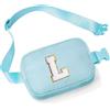 YOOLIFE Marsupio con lettere per bambini e bambine, regalo per ragazze 3 4 5 6 7 8 9 10 11 12 anni, personalizzato per adolescenti regali per donne fidanzate sorelle mamma, Blu, L