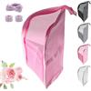 Generic Borsa da toilette in piedi, borsa da toilette portatile leggera da viaggio con multi-scomparti, borsa per il trucco in piedi da appendere, in rete EVA, senza polvere, con cerniera, per casa e vacanze