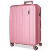 MOVOM Joumma Bags - Valigia da cabina con due scomparti, realizzata in materiale ABS resistente e leggero, 4 ruote girevoli, chiusura a combinazione laterale, Rosa, Taglia unica, Valigia media