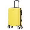 CELIMS - Valigie leggere approvate da più di 100 compagnie aeree per un viaggio in tutta sicurezza, giallo, Cabine 55 cm