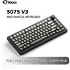 AKKO Tastiera Meccanica Akko 5075 V3 75% 82 Tasti ANSI-US con Manopola, Hot-swappable, RGB, Tri-modalità Wireless, Personalizzabile per Gaming e Ufficio