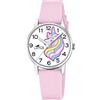 LOTUS Orologio Bambina Analogico in Gomma Rosa | Movimento al Quarzo, Orologio Bambino, Vetro Minerale ad Alta Resistenza, Impermeabile 5 ATM 19001/1