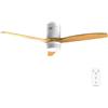 Cecotec Ventilatore da Soffitto con Luce e Telecomando EnergySilence Aero 4600 Arctic White&Sand. Motore DC 38W, Diametro 132cm, Lampada LED 18W, 3 Pale, 6 Velocità, Timer 8h, Ultra Silenzioso
