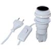 Tibelec 859110 - Adattatore da bottiglia E14, con interruttore e spina, colore: bianco