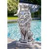 Casablanca modernes Design Casablanca Scultura Leone - Altezza 70 cm - Argento in Magnesia - Finitura Antica - Decorazione Animale - Arte Accessori Casa - Giardino